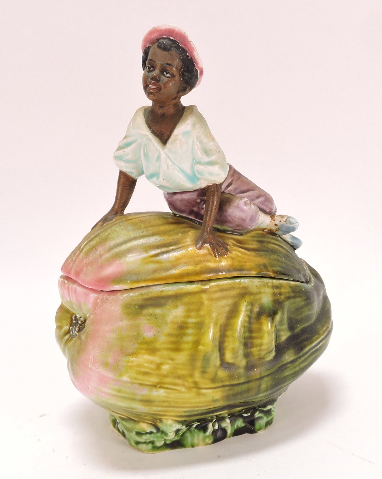 Black Americana majolica boy on (1 of 1)