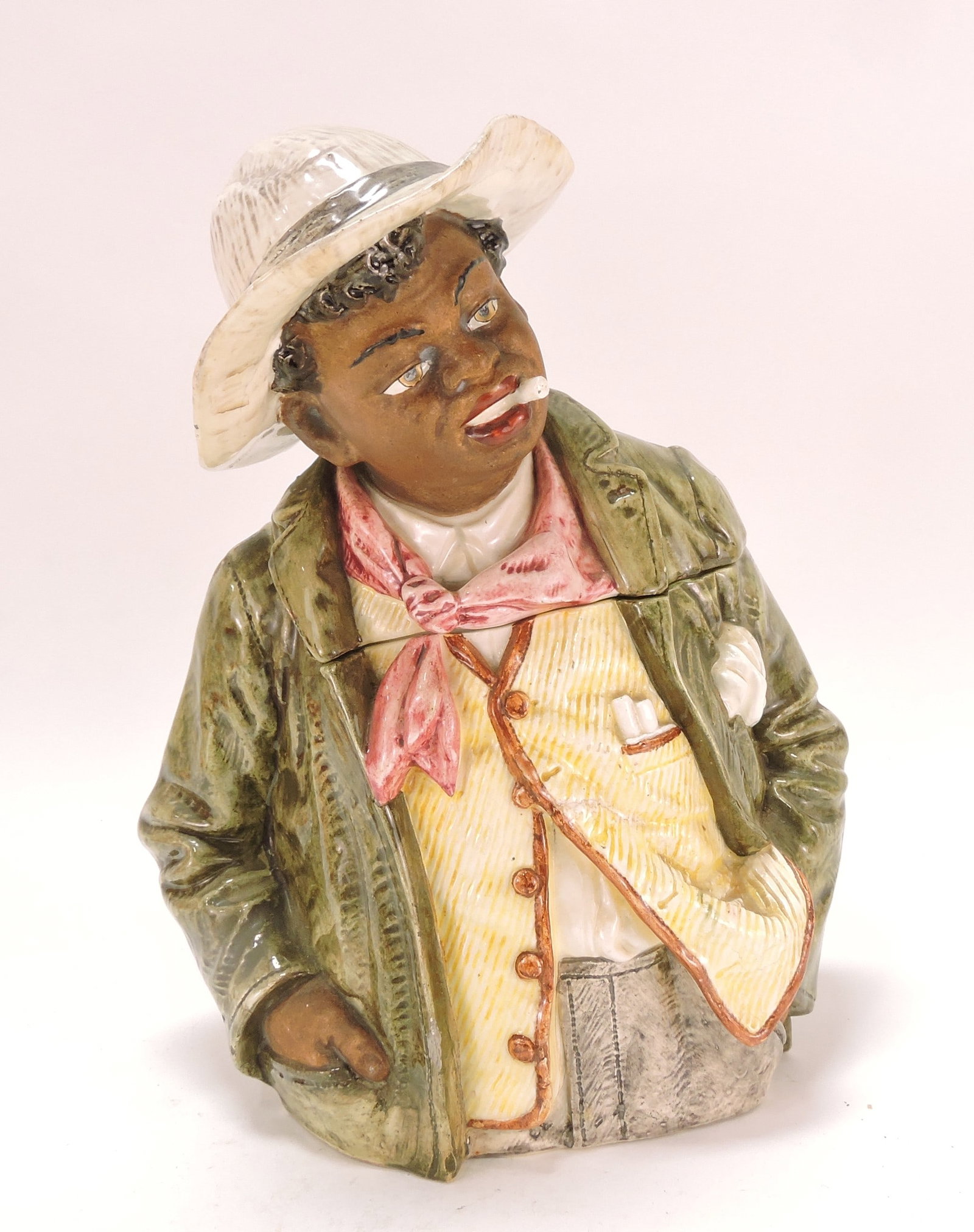 Black Americana majolica large humidor (1 of 1)