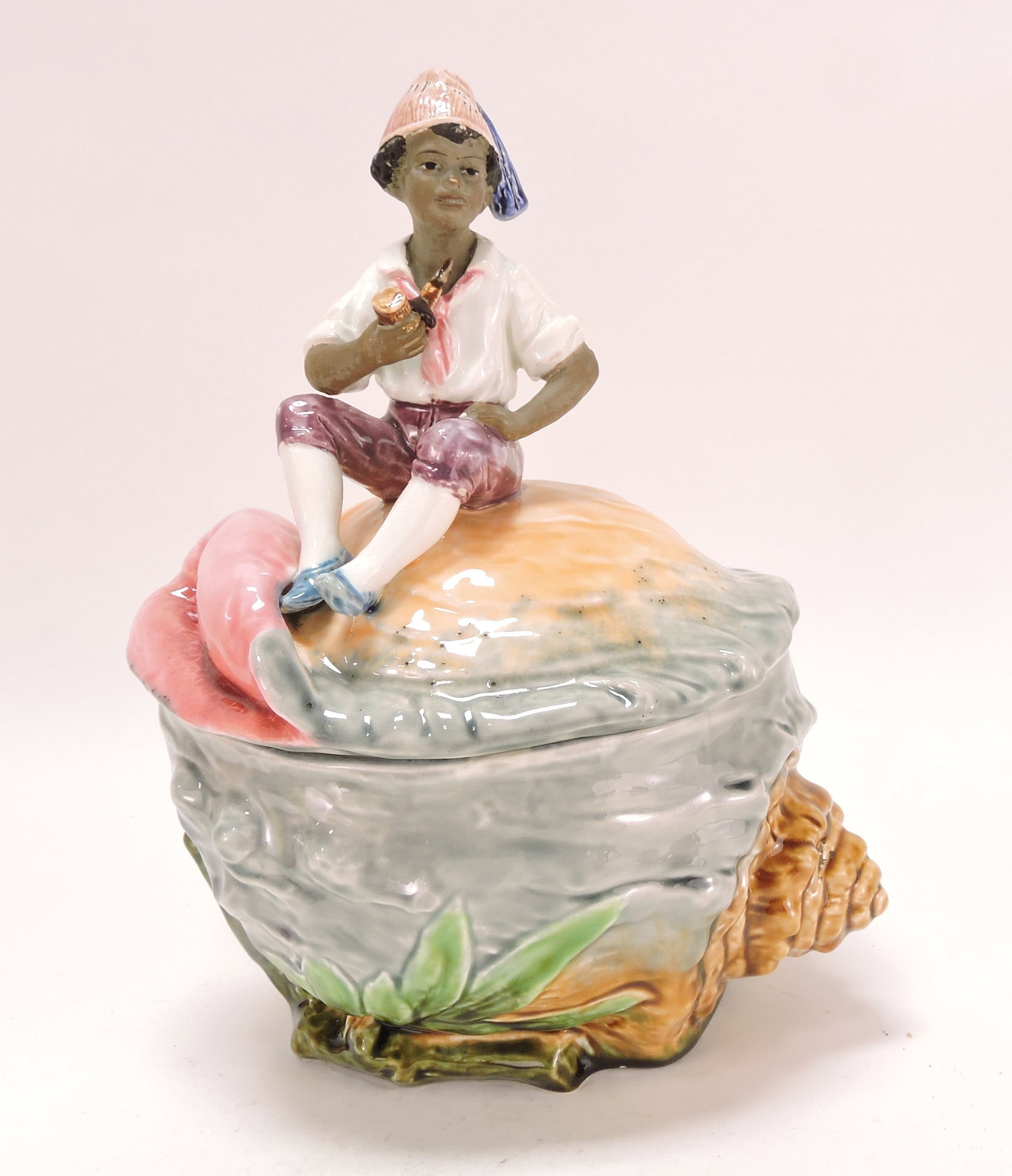 Black Americana majolica large humidor (1 of 1)