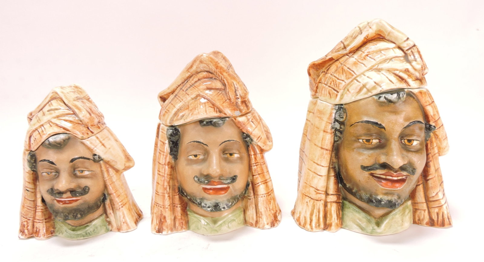 Black Americana majolica set of 3 (1 of 1)