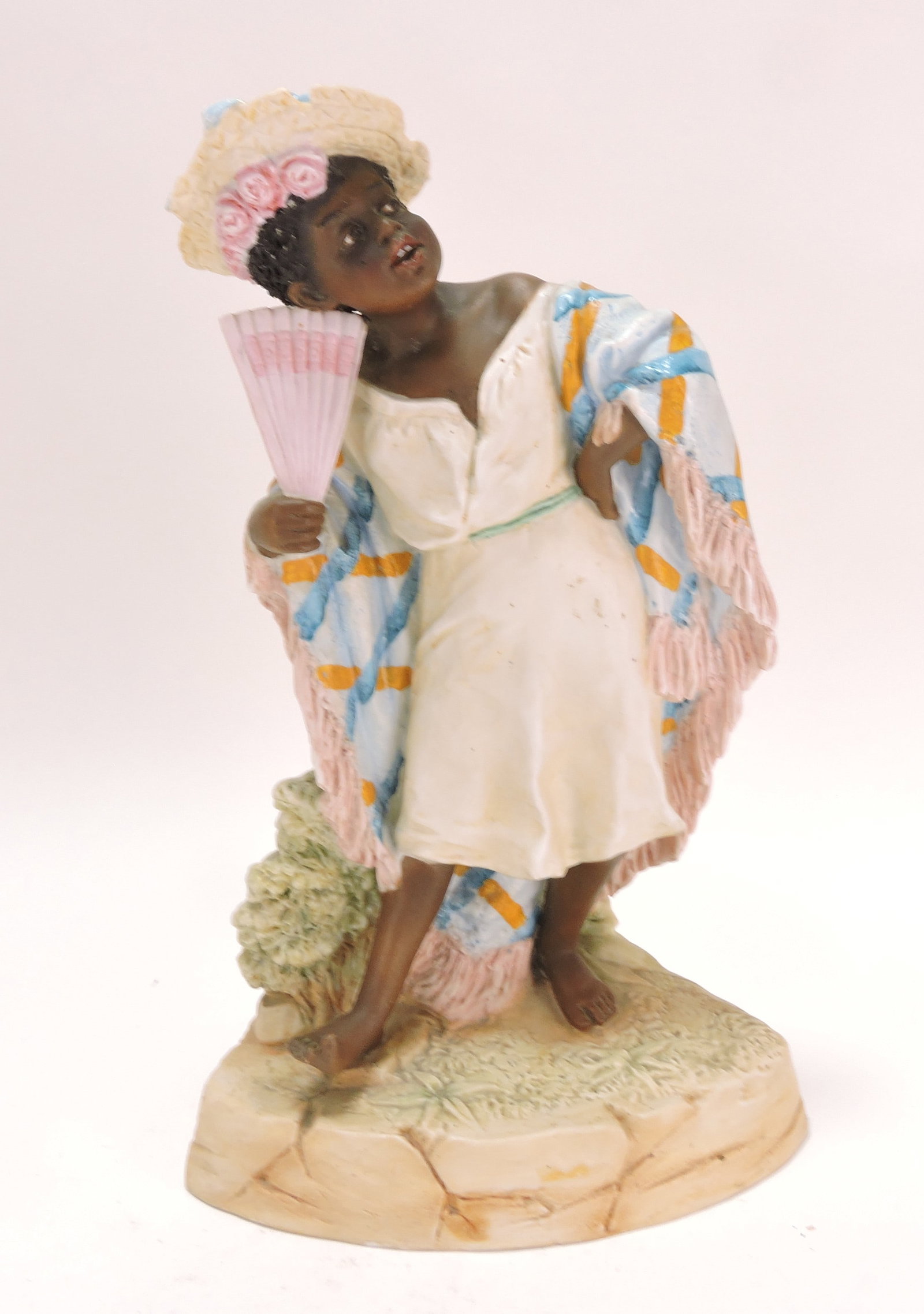 Black Americana Heubach fine bisque: figure of a lady