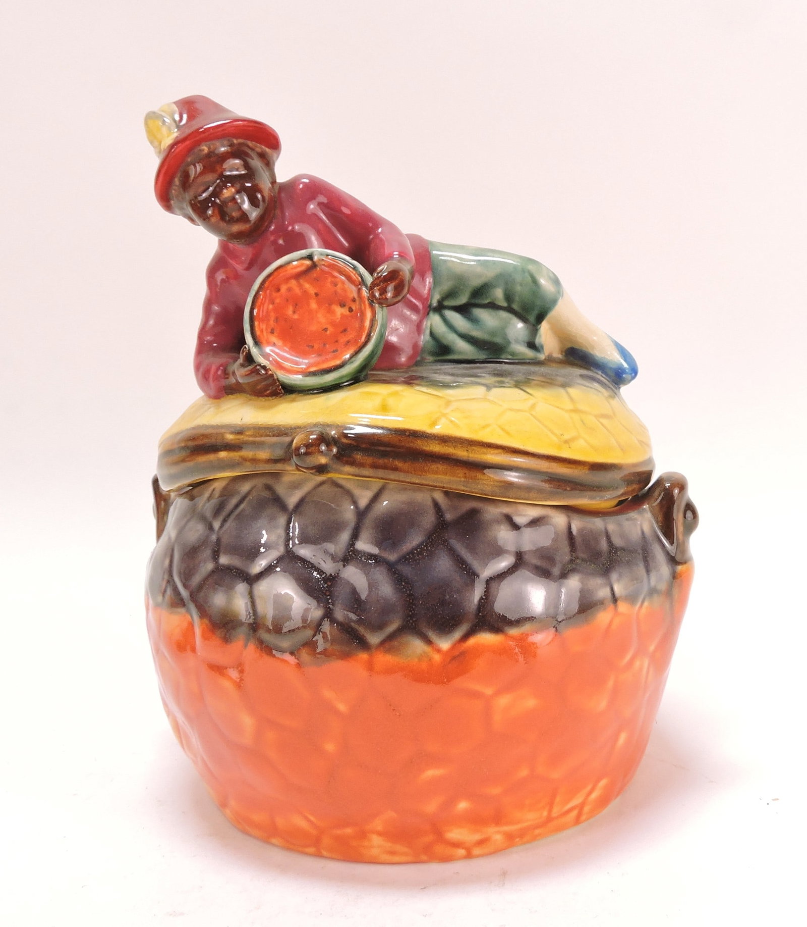 Black Americana cookie jar with man and (1 of 1)
