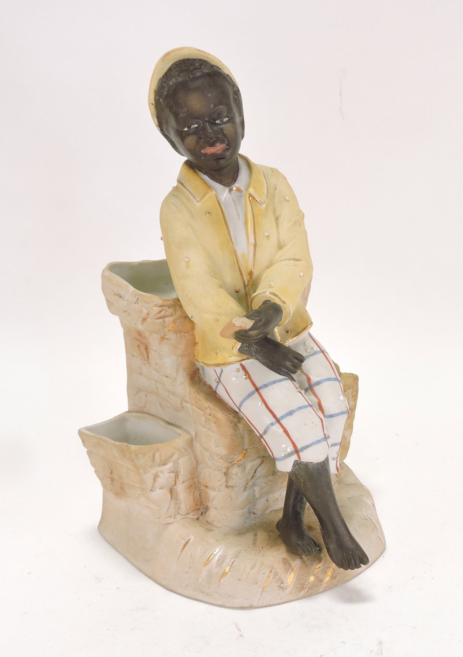 Black Americana bisque figural match (1 of 1)