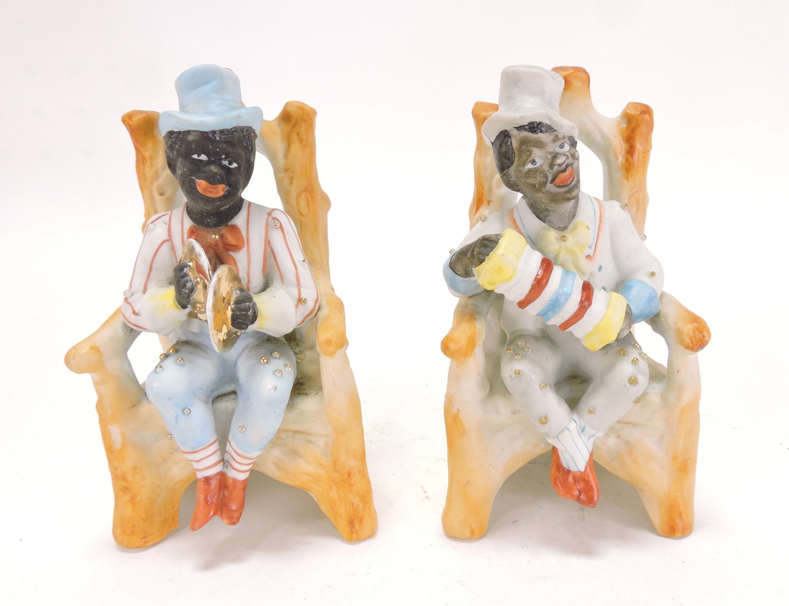 Black Americana bisque pair of musicians (1 of 1)