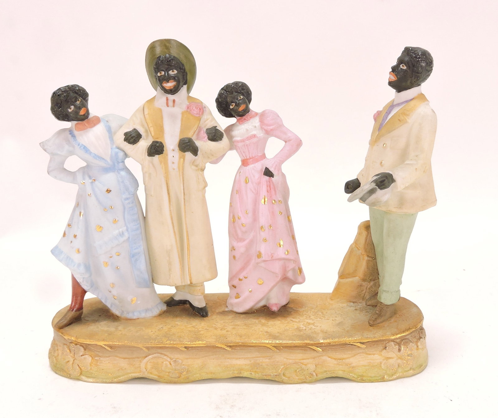 Black Americana bisque figural group