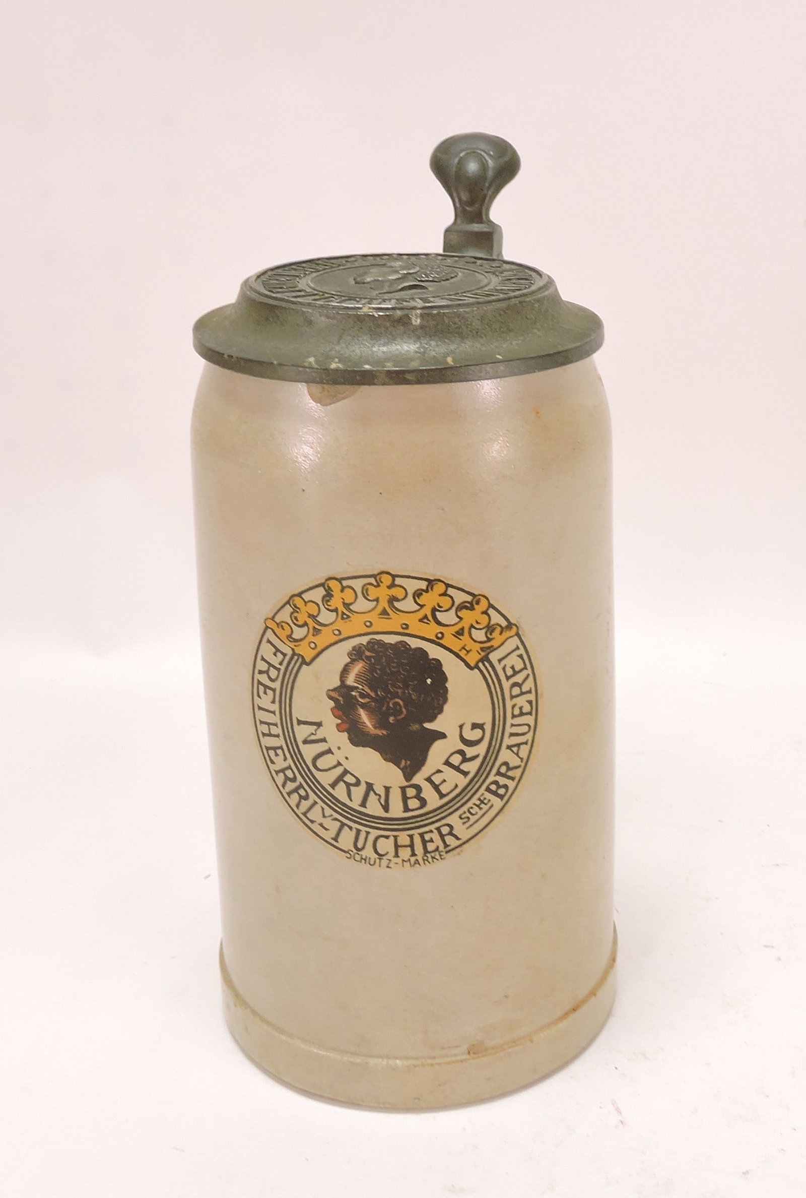 Black Americana stoneware stein, (1 of 1)
