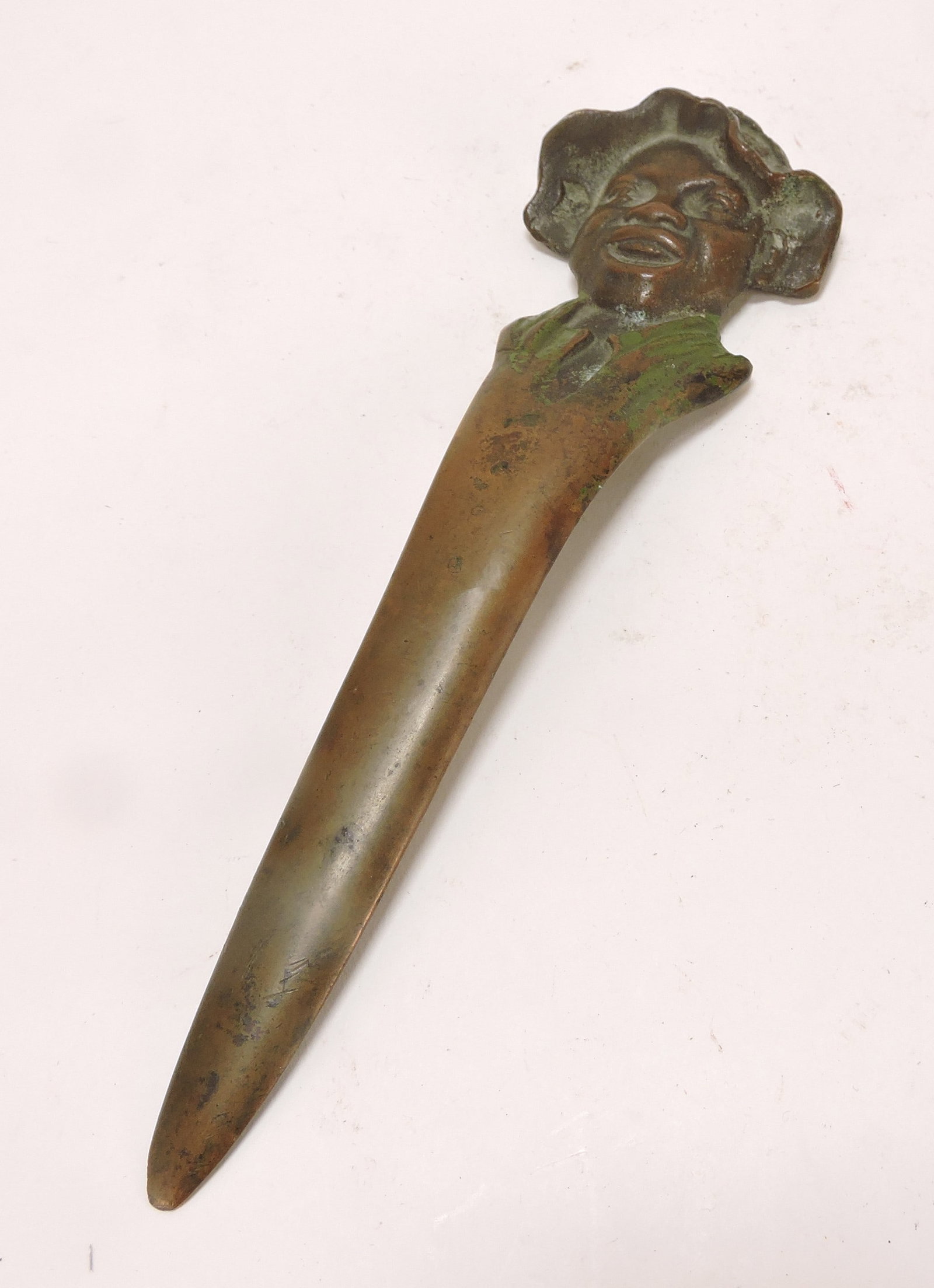 Black Americana bronze letter opener,: 8 1/2"