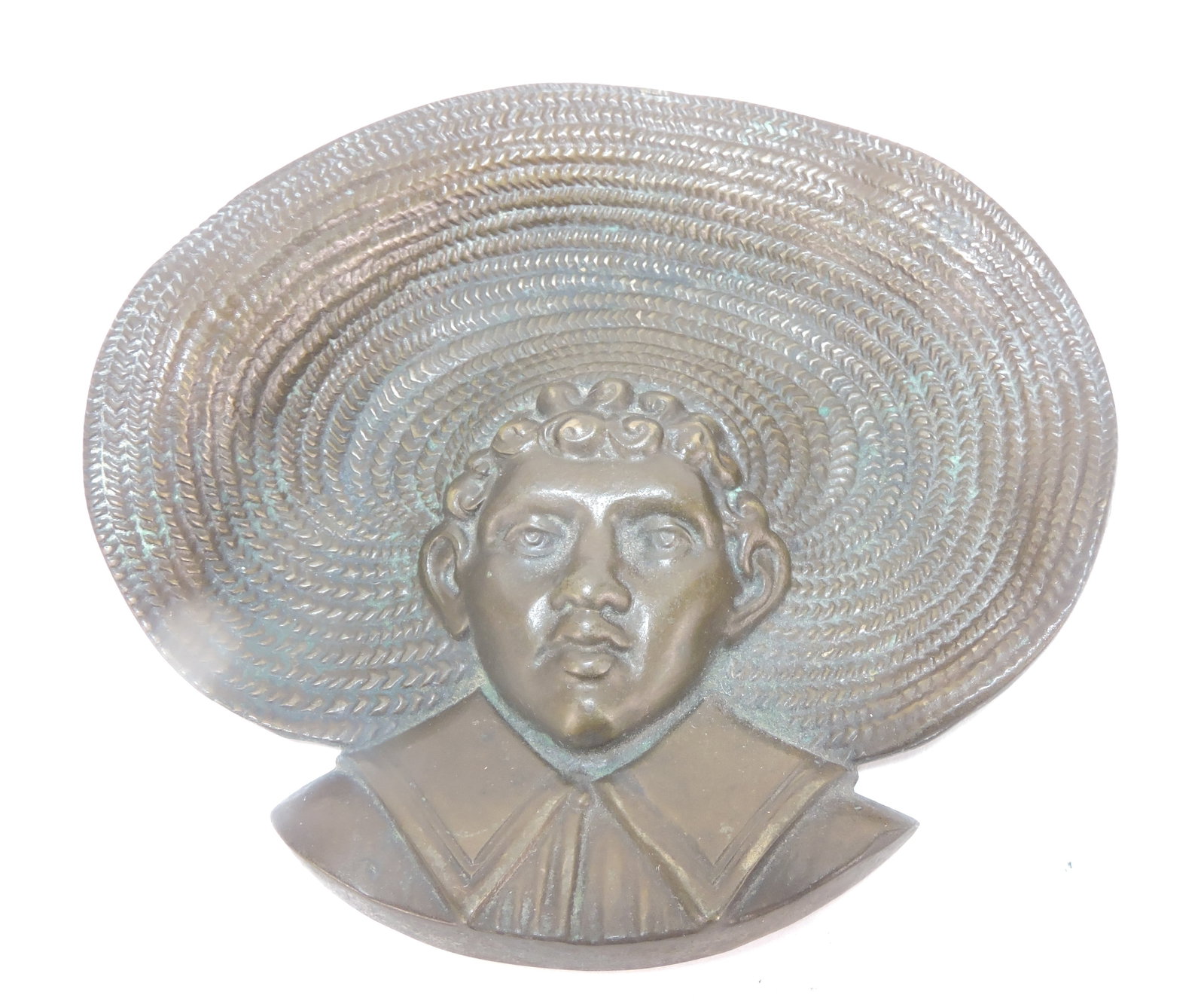 Black Americana bronze ashtray, 4 1/2" (1 of 1)