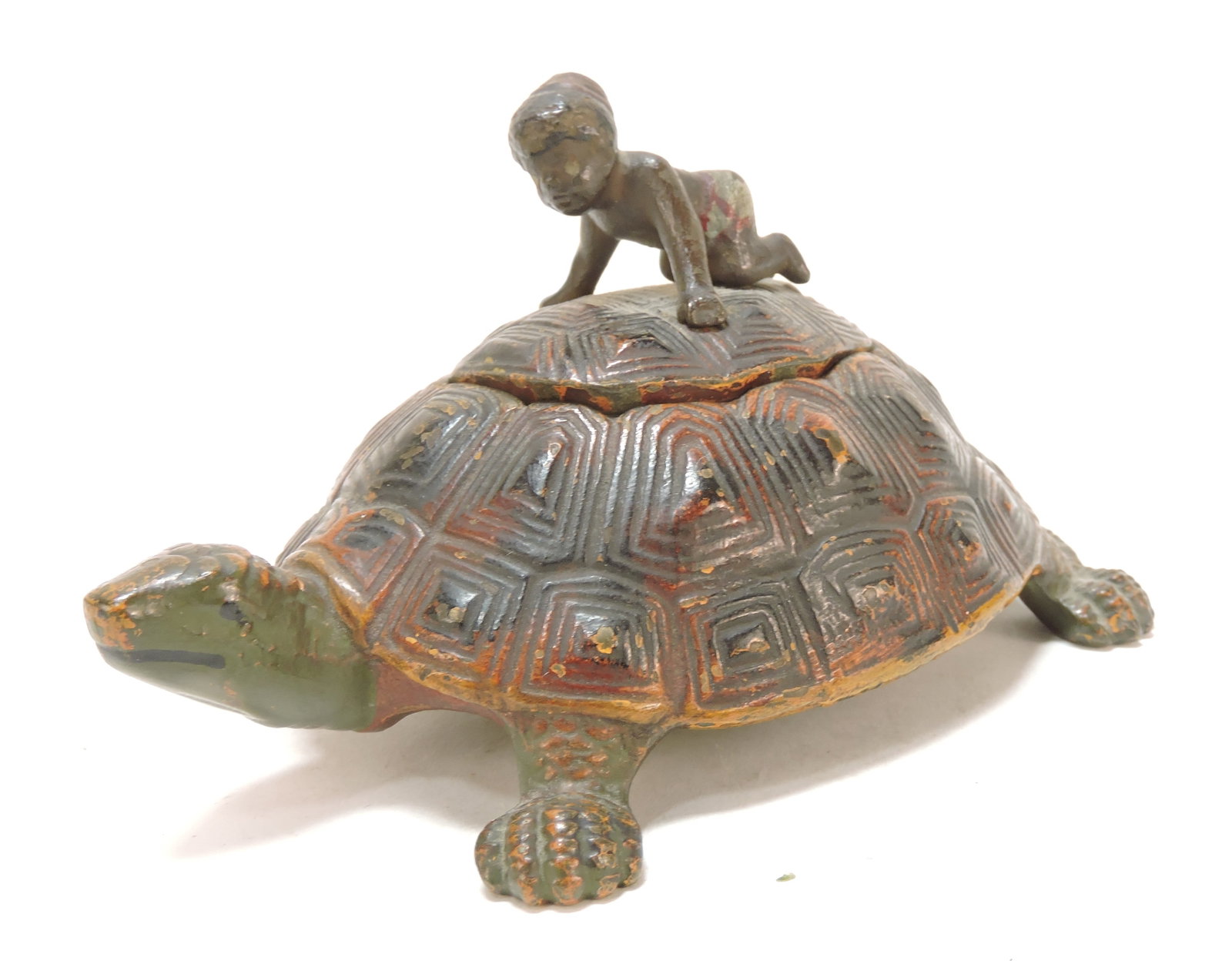 Black Americana cast iron turtle with (1 of 2)