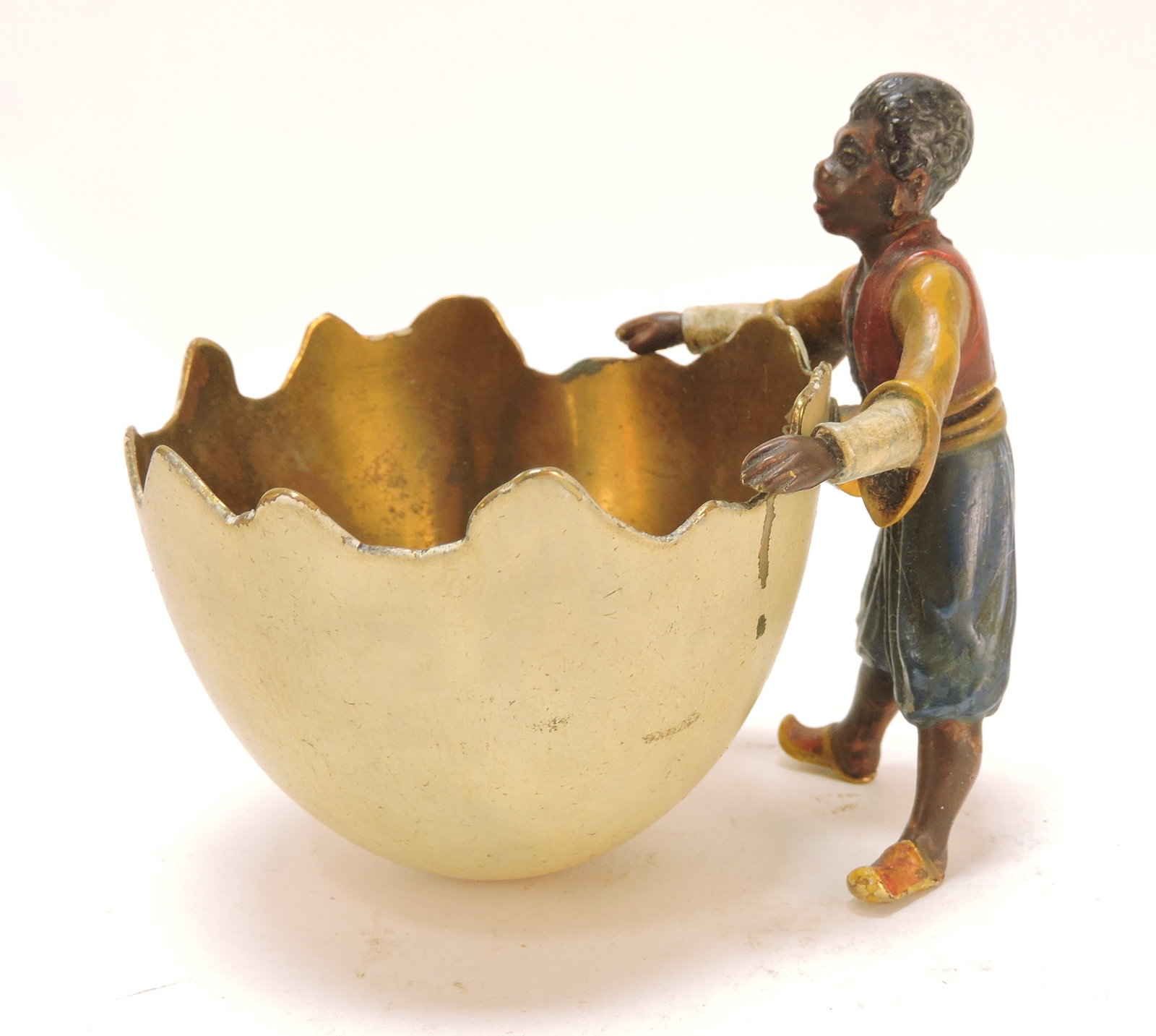 Black Americana bronze figure with (1 of 1)
