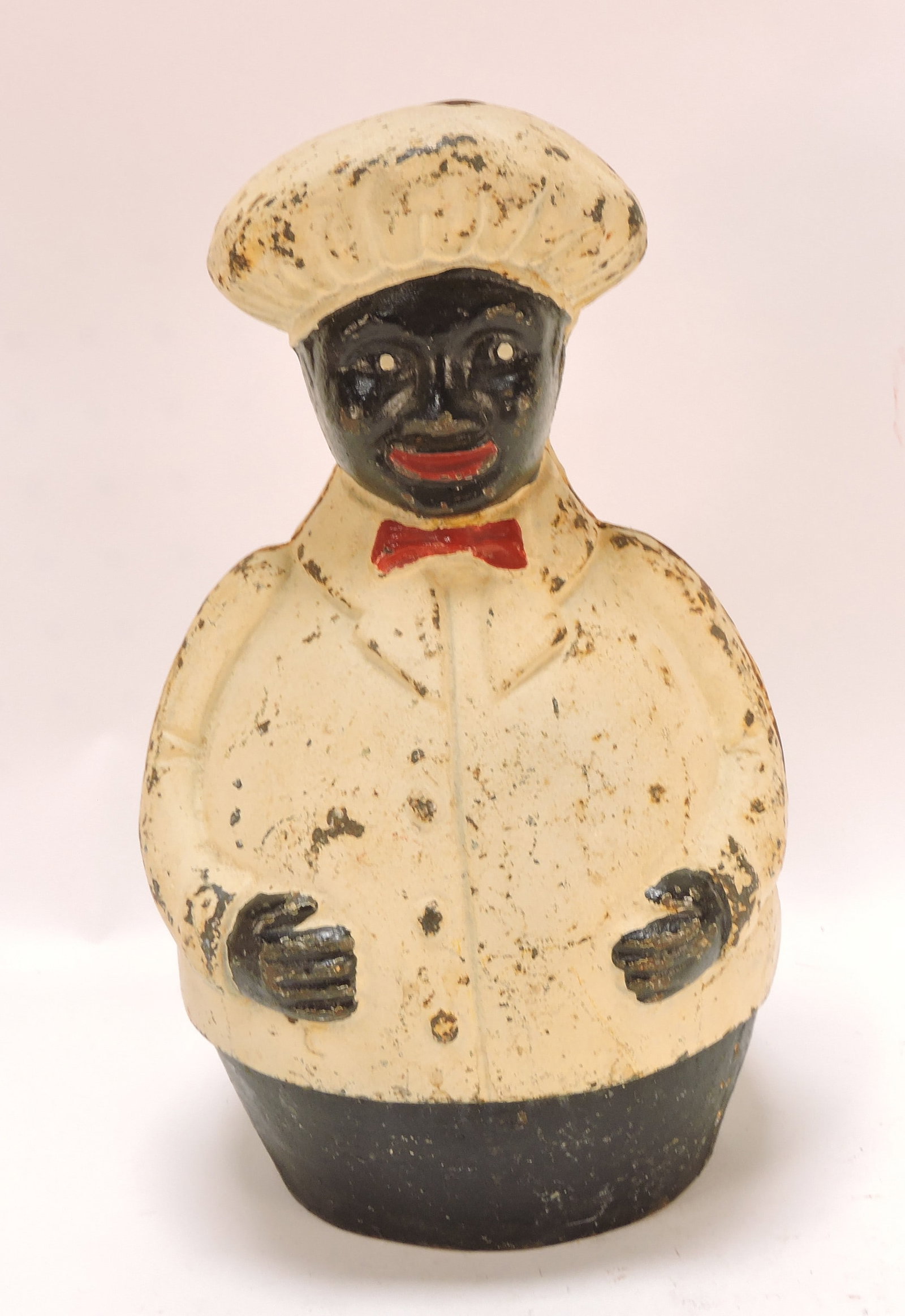 Black Americana cast iron Chef bank,: 11"