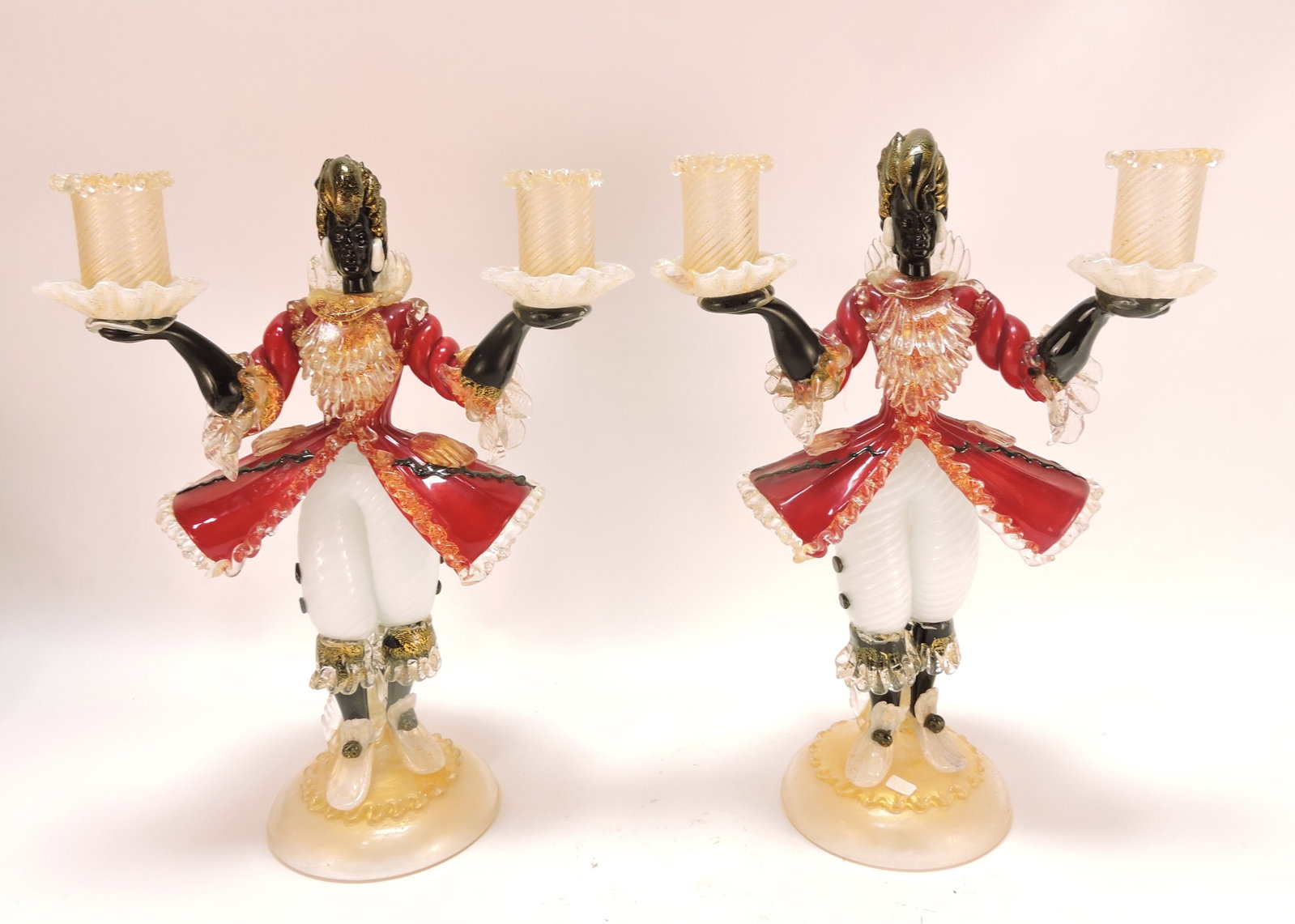 Black Americana Murano pair of glass (1 of 1)