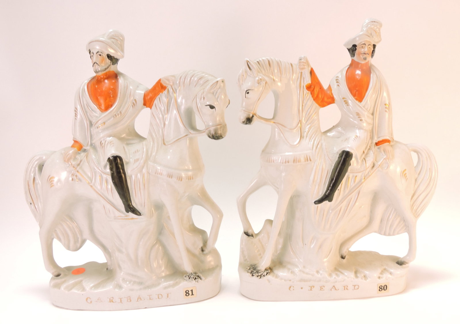 Staffordshire pair of equestrian figures, (1 of 1)