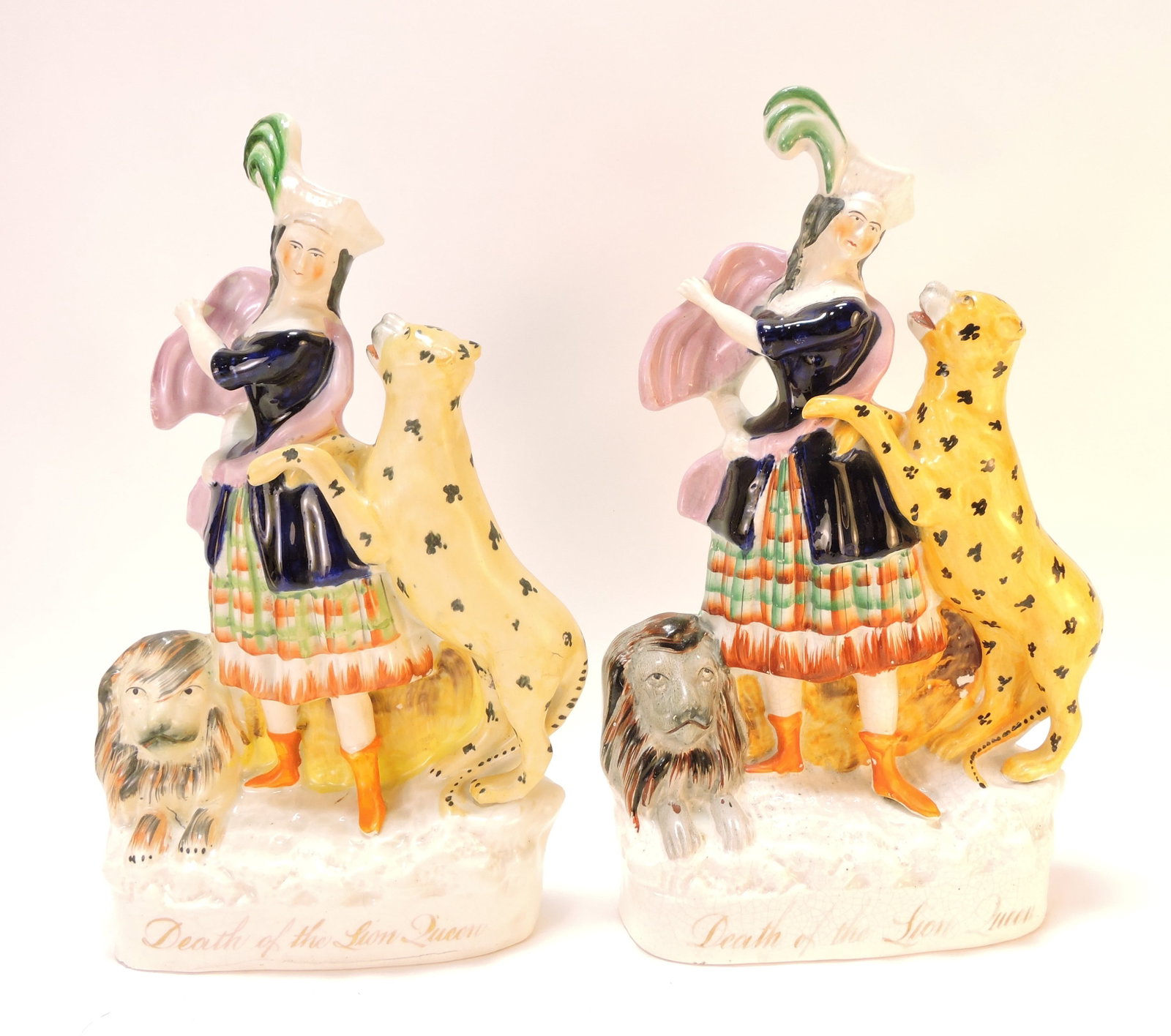 Staffordshire lot of 2 figures, 'Death of (1 of 1)