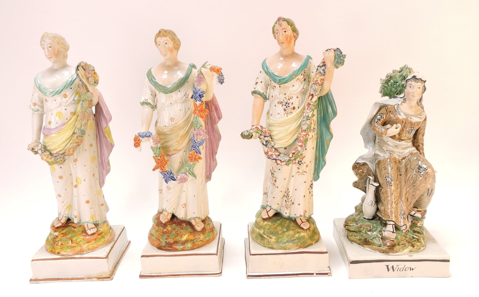 Staffordshire pearlware lot of 4 figures, (1 of 1)