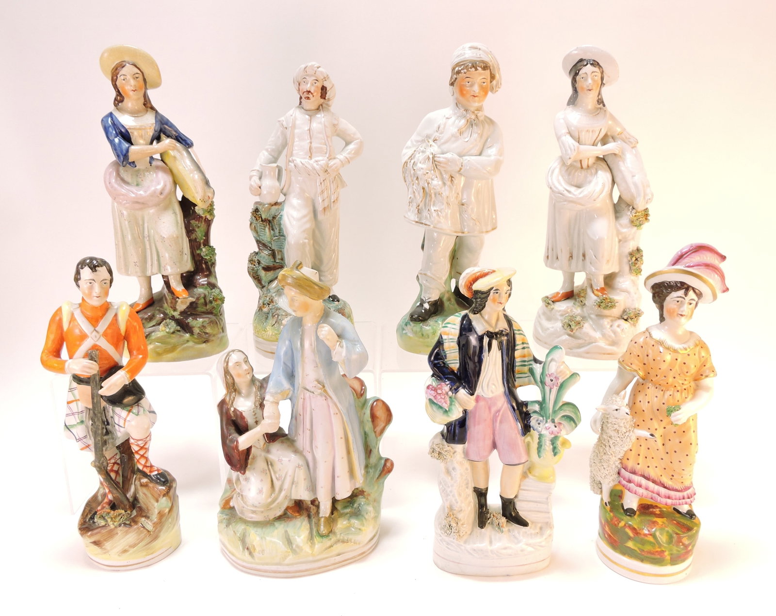 Staffordshire lot of 8 figures, (1 of 1)