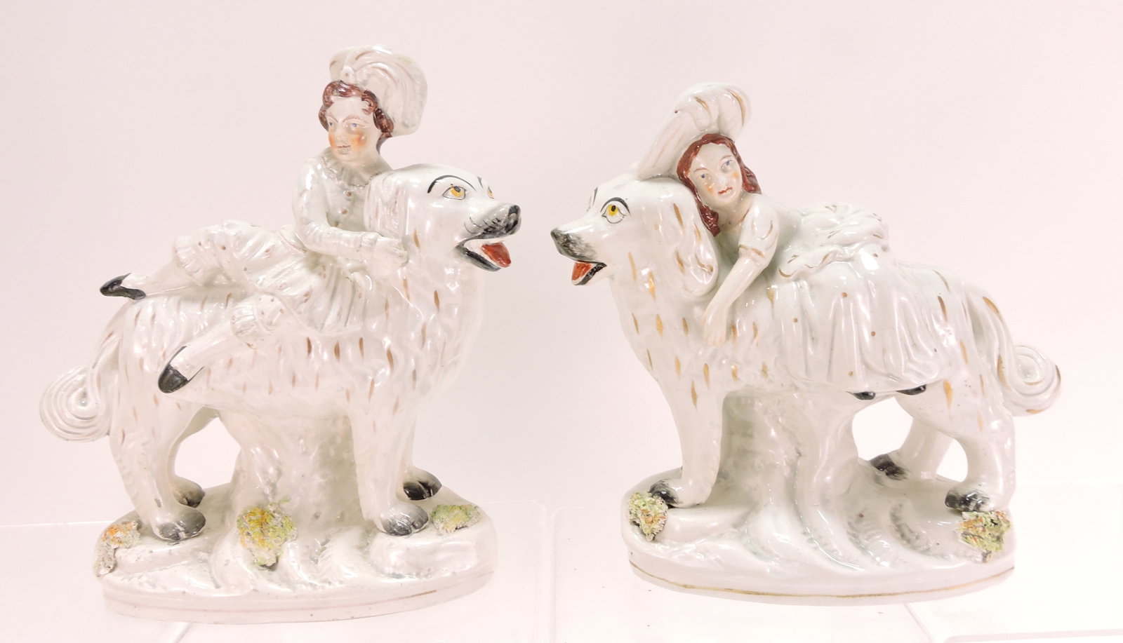 Staffordshire pair of dogs with (1 of 1)