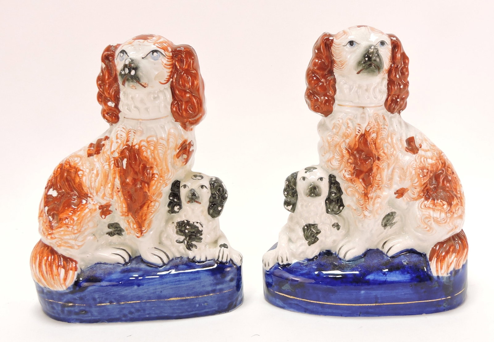 Staffordshire pair of spaniels with pups (1 of 1)