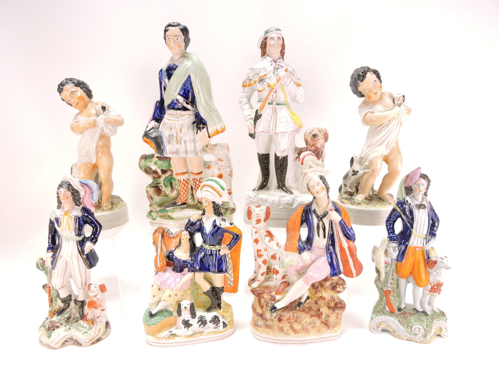 Staffordshire lot of 8 figures of people (1 of 1)