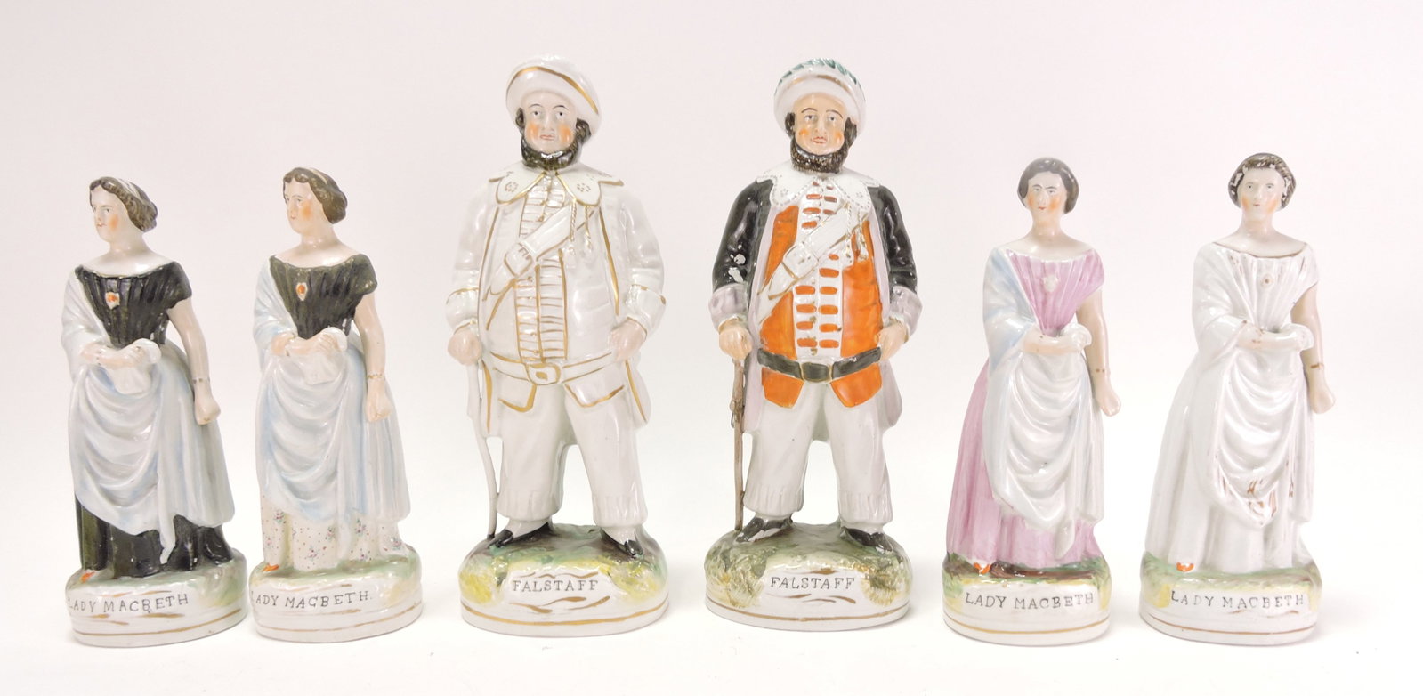 Staffordshire lot of 2 Falstaff figures, (1 of 1)