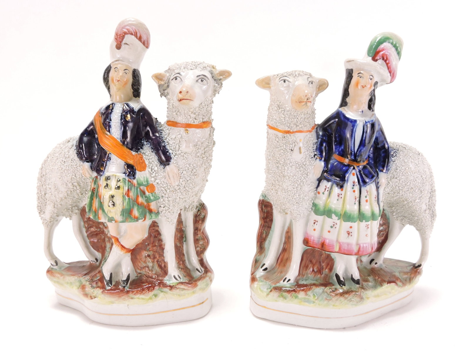 Staffordshire pair of sheep with (1 of 1)