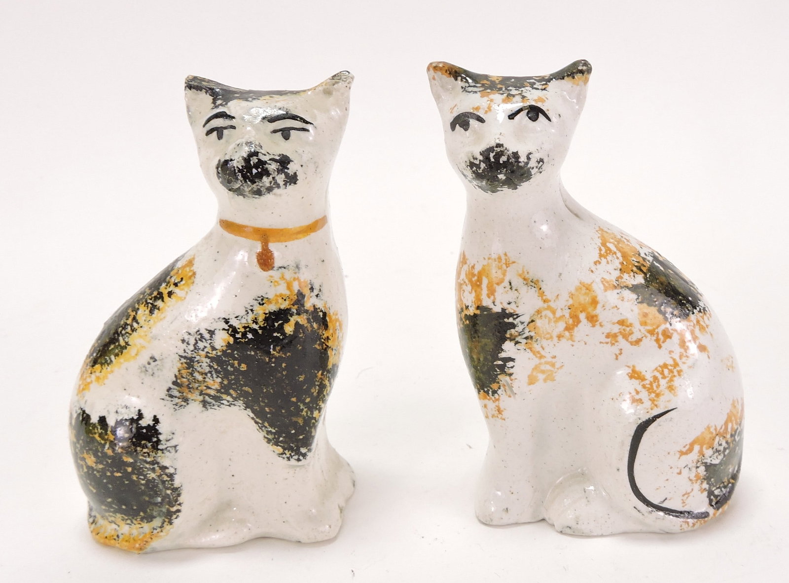 Staffordshire pair of cats, 3 1/2": .