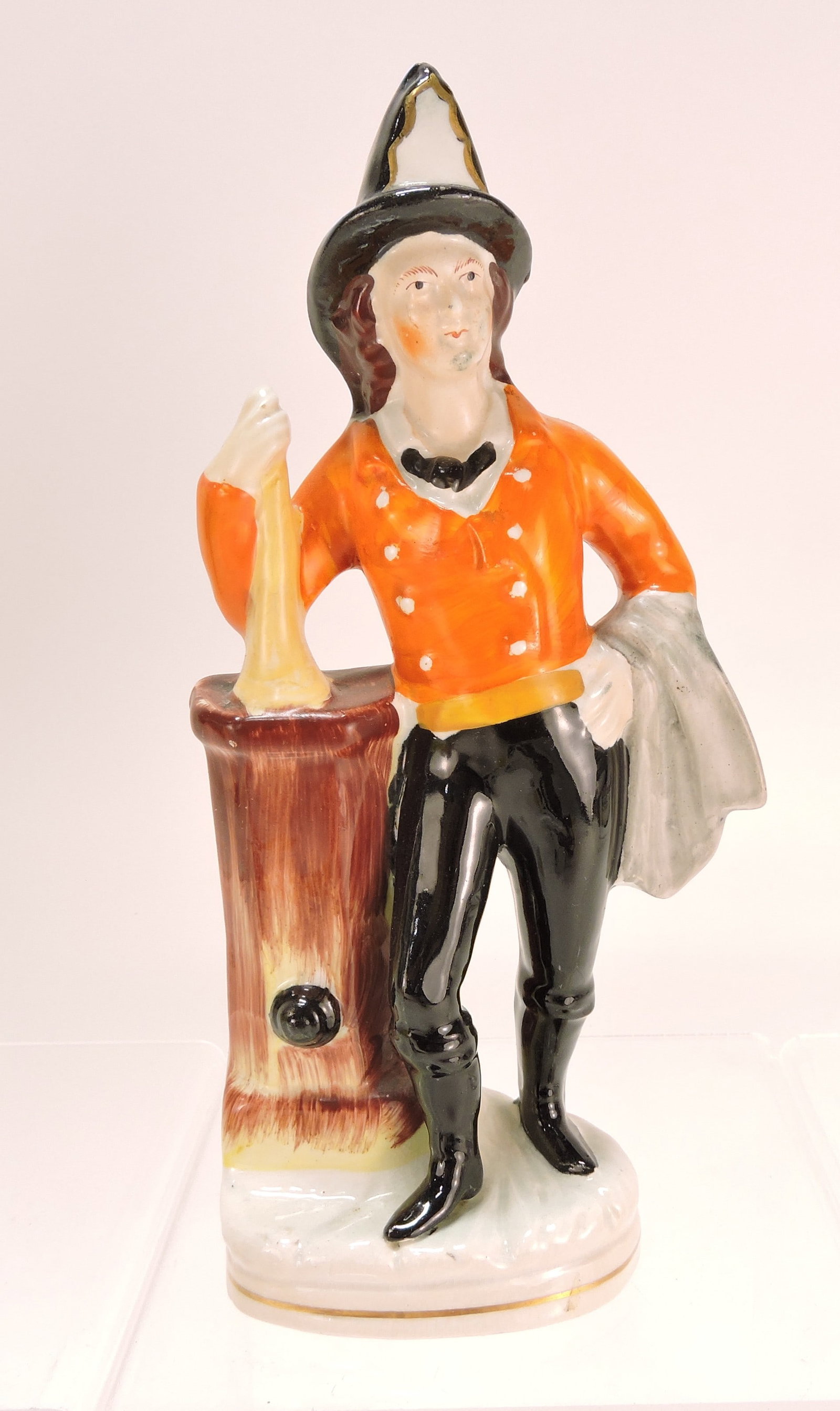 Staffordshire fireman figure, 9": .