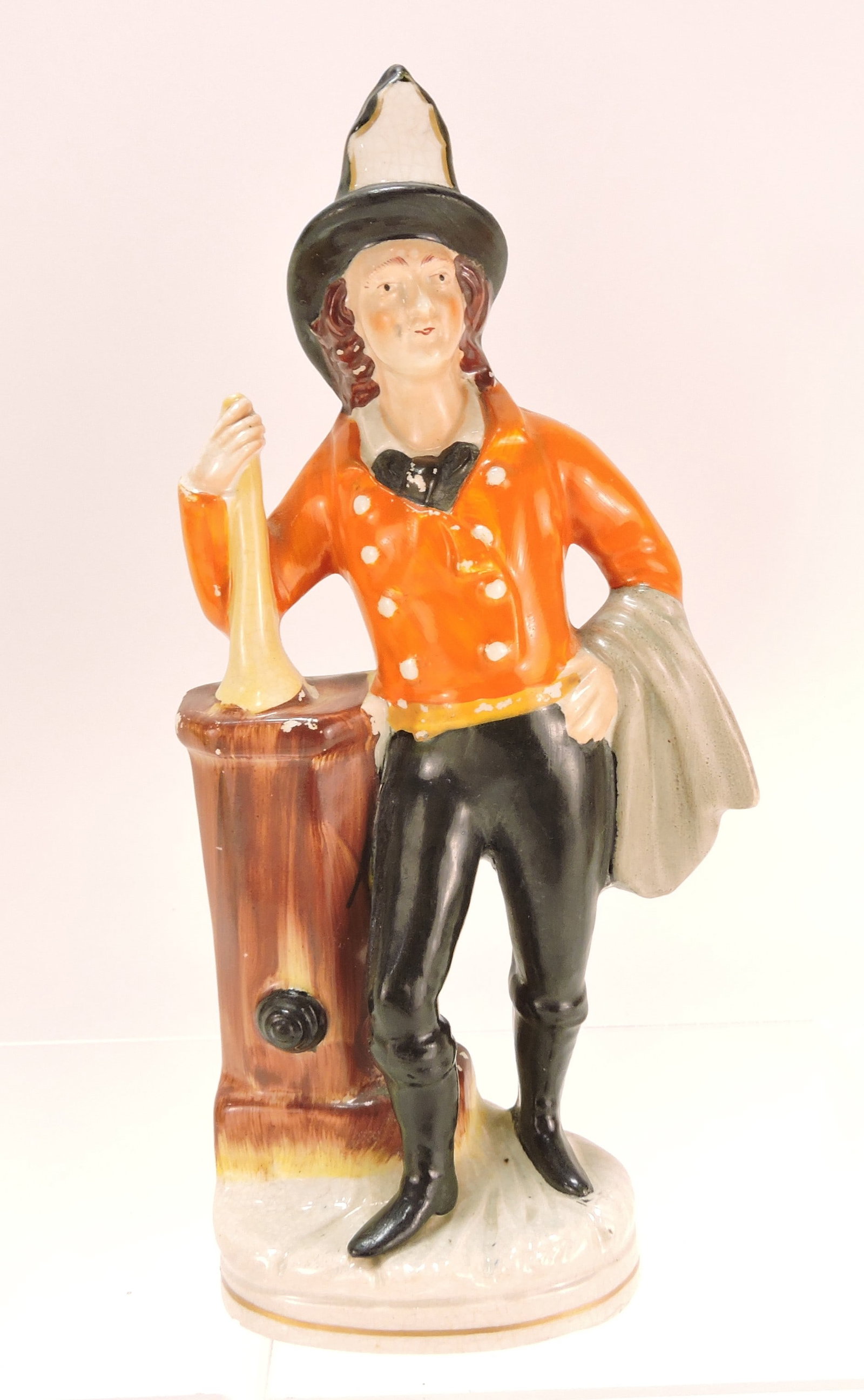 Staffordshire fireman figure, 9": .