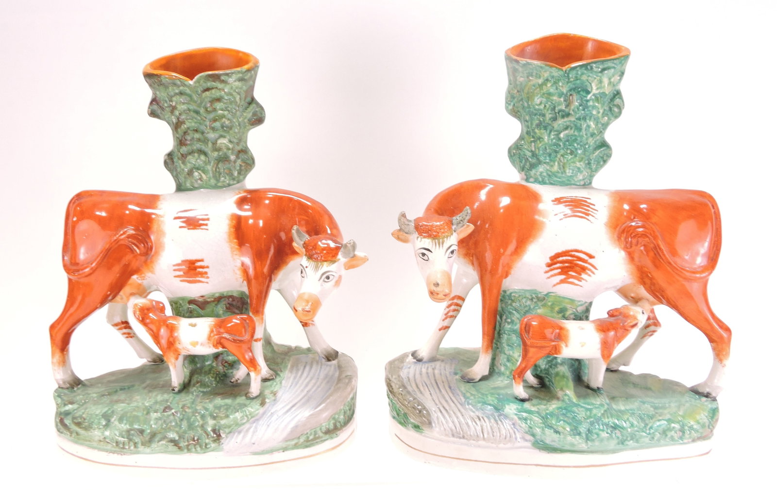 Staffordshire pair of cow with calf (1 of 1)