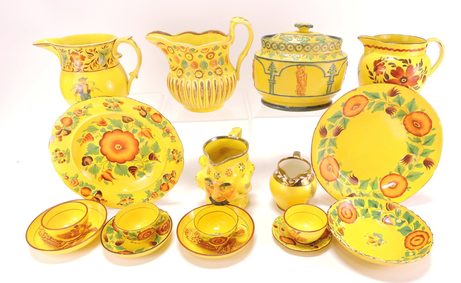 Staffordshire canary yellow lot of (1 of 1)