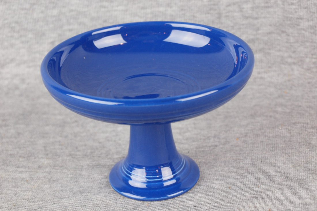 Fiesta sweets compote, cobalt, signed HLC: Fiesta sweets compote, cobalt, signed HLC