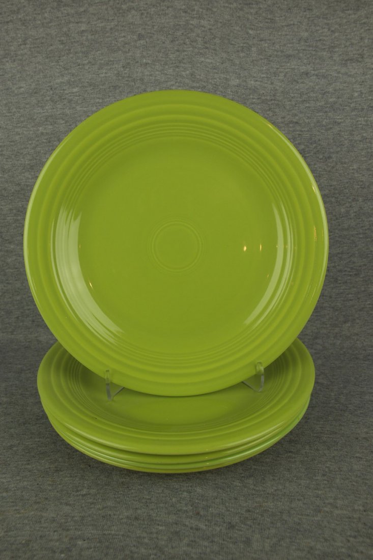 Fiesta 10" plate group, 5 chartreuse: Fiesta 10" plate group, 5 chartreuse