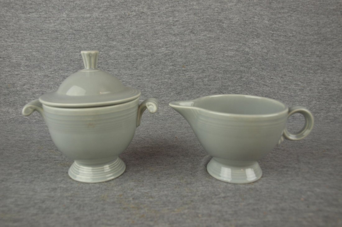 Fiesta cream and sugar, gray: Fiesta cream and sugar, gray