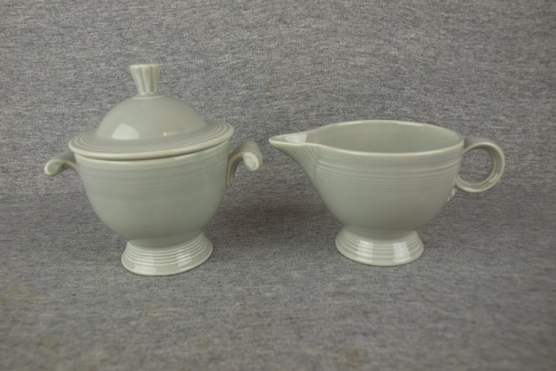 Fiesta cream and sugar, gray: Fiesta cream and sugar, gray