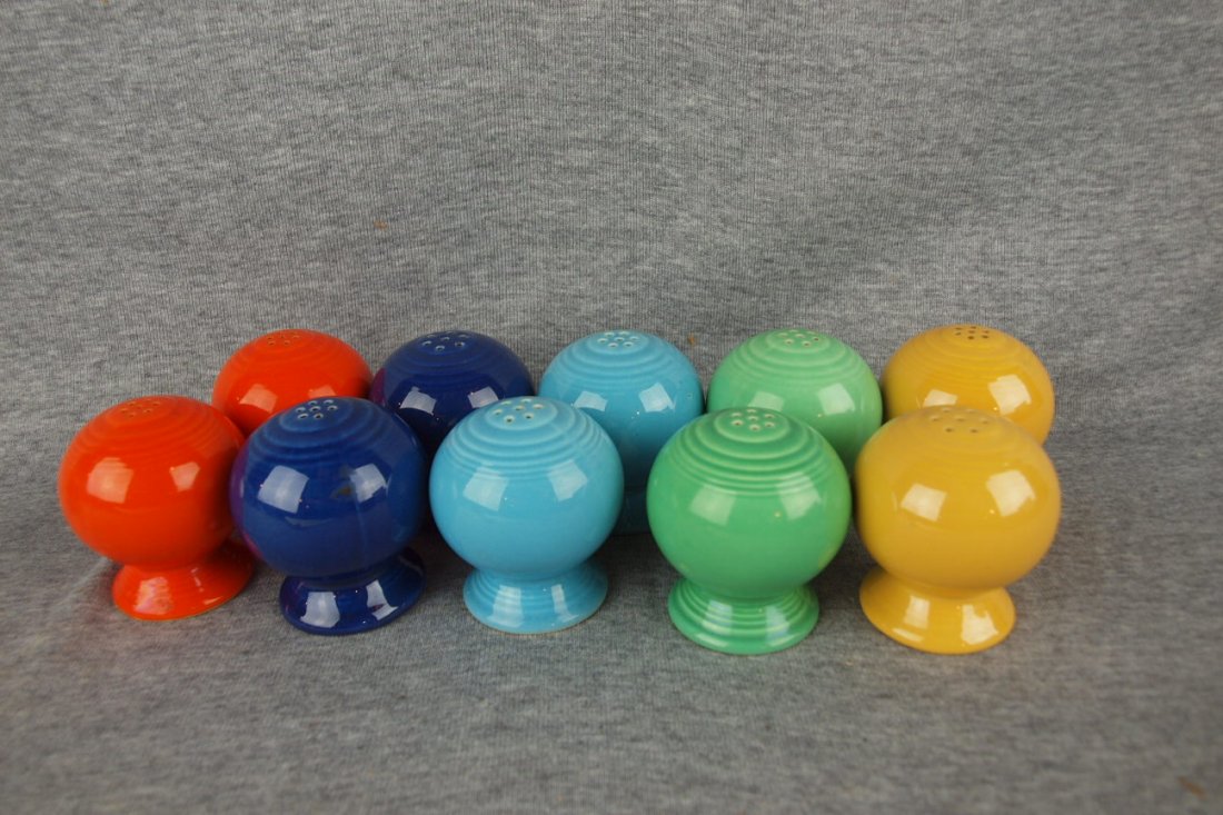 Fiesta salt & pepper group - pair - red, cobalt, turquo: Fiesta salt & pepper group - pair - red, cobalt, turquoise, light green and yellow