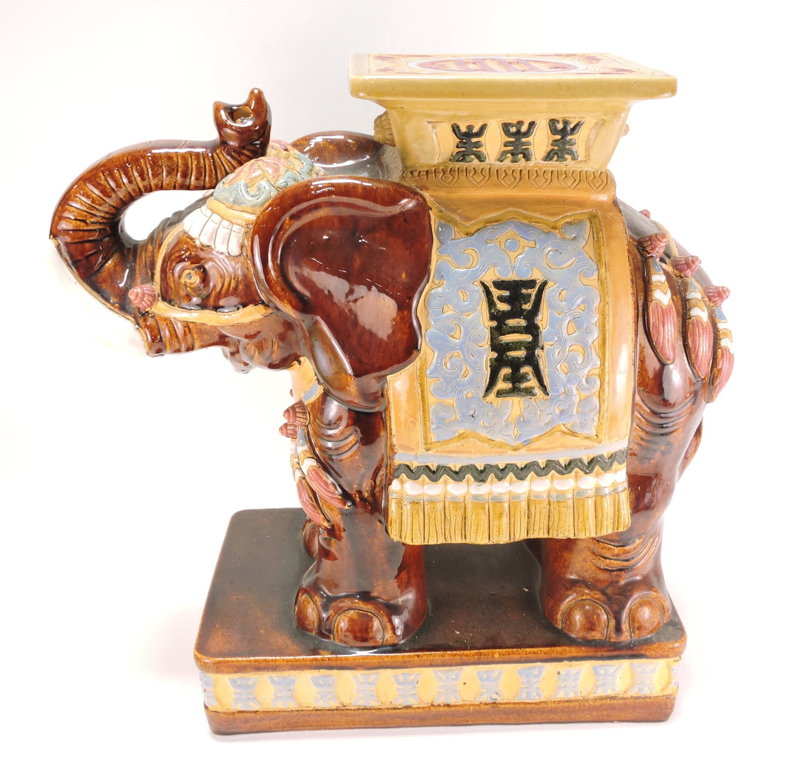 Contemporary elephant garden seat, (1 of 2)