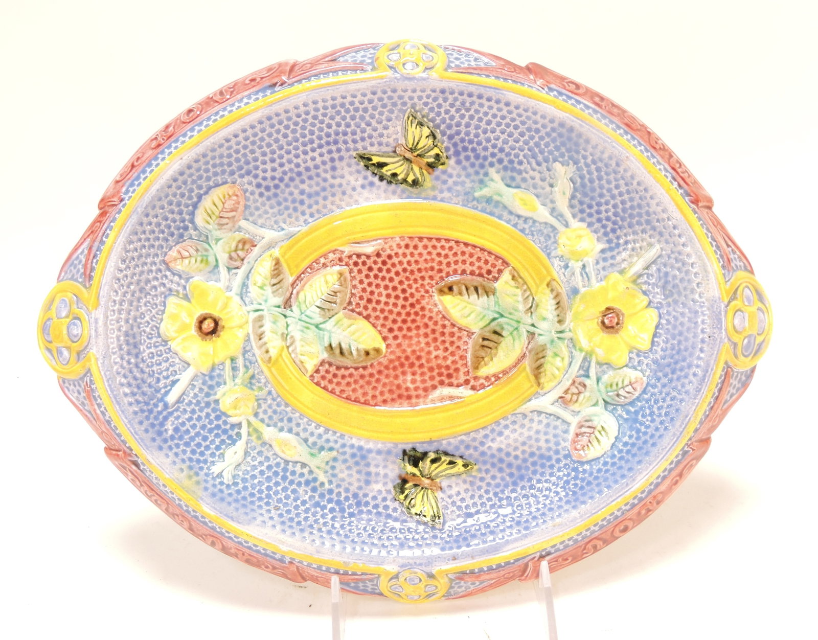 Majolica lavender butterfly and floral (1 of 1)