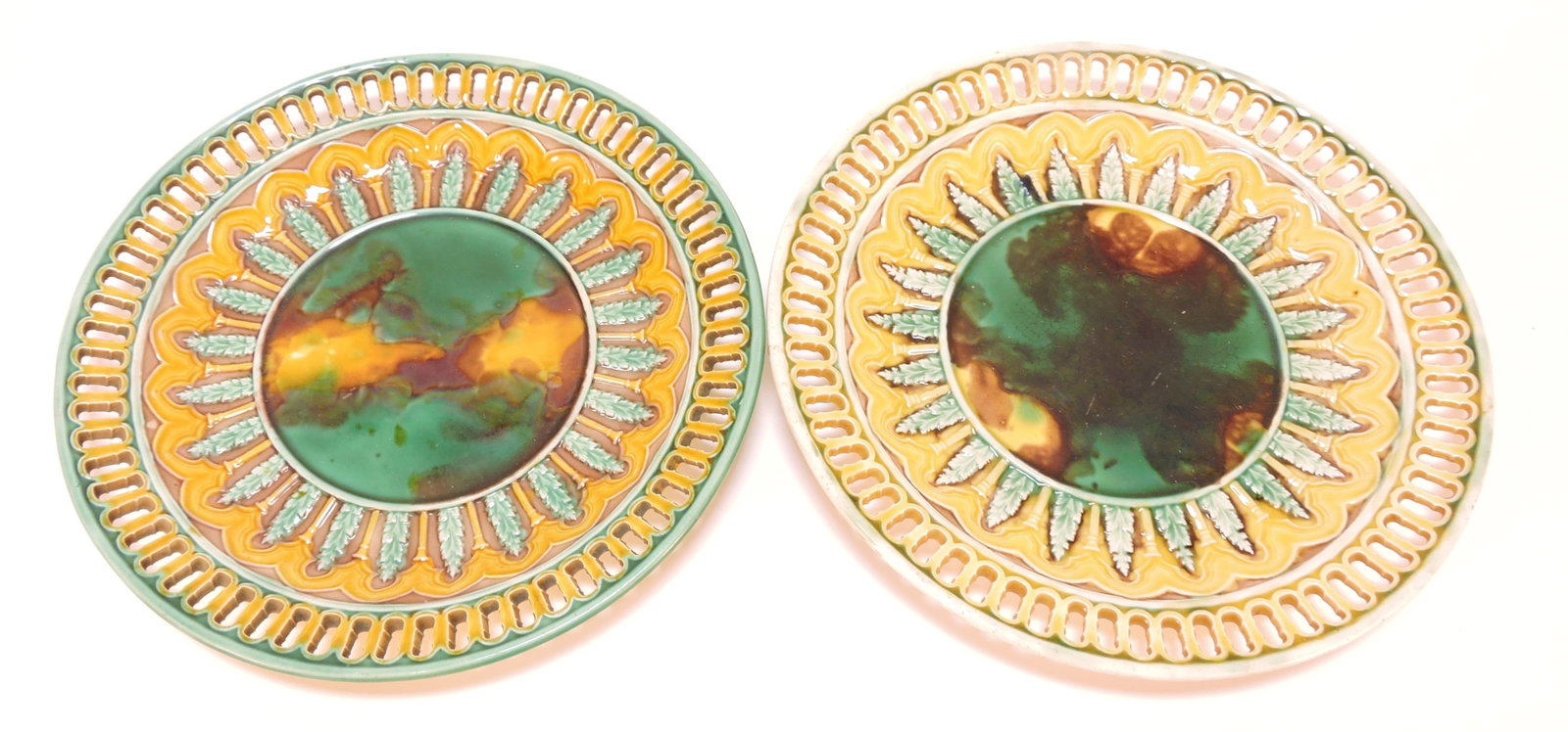 Wedgwood majolica pair of reticulated (1 of 1)