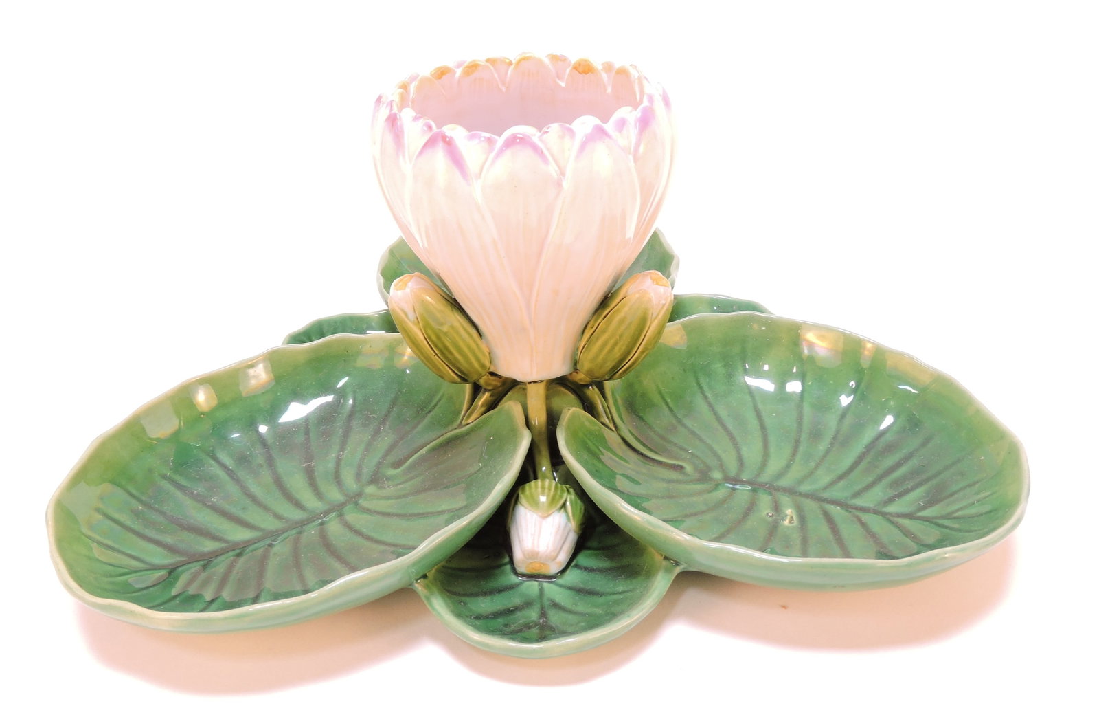 Minton majolica pond lily server, (1 of 1)