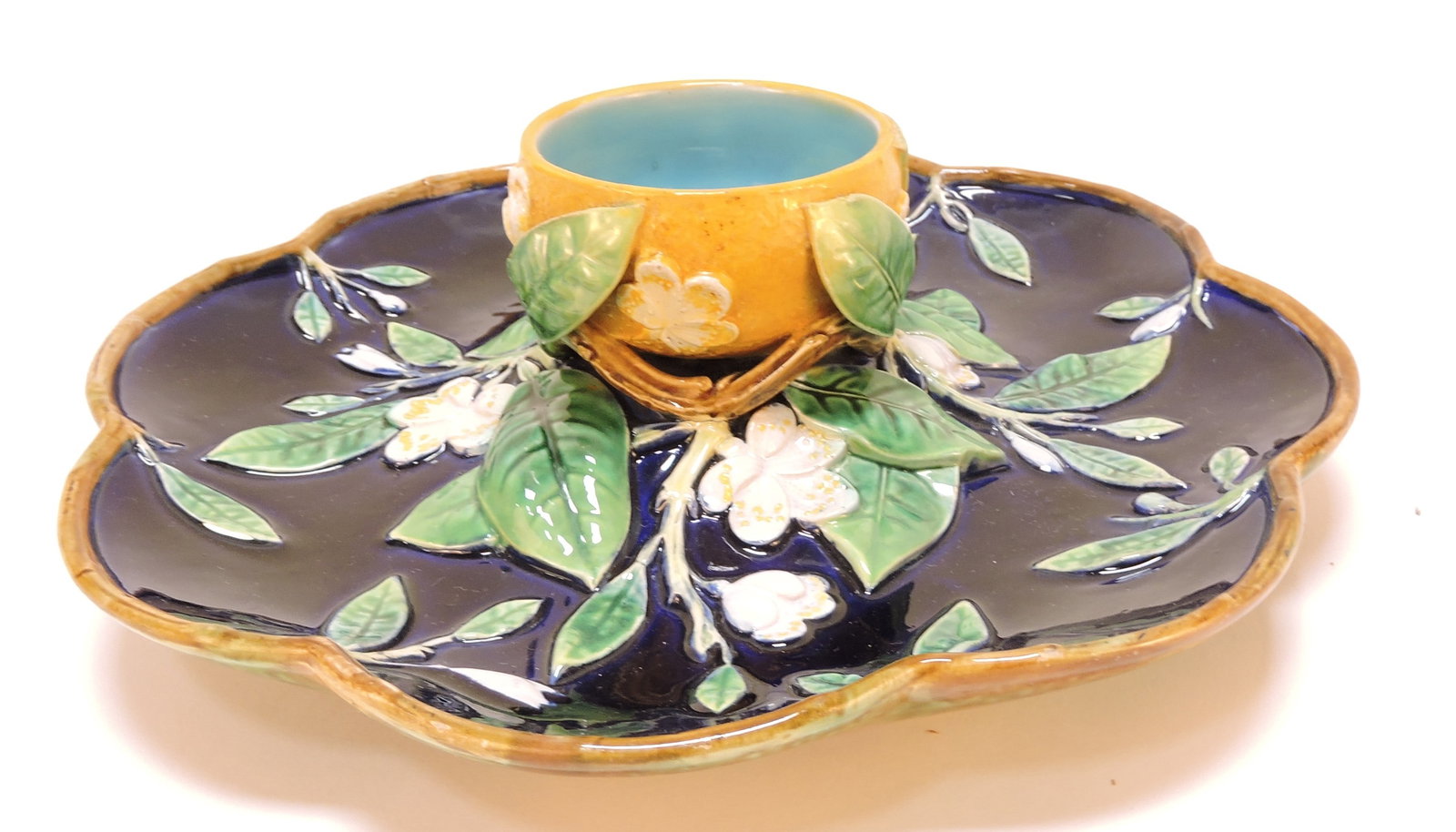 George Jones majolica cobalt marmalade (1 of 1)