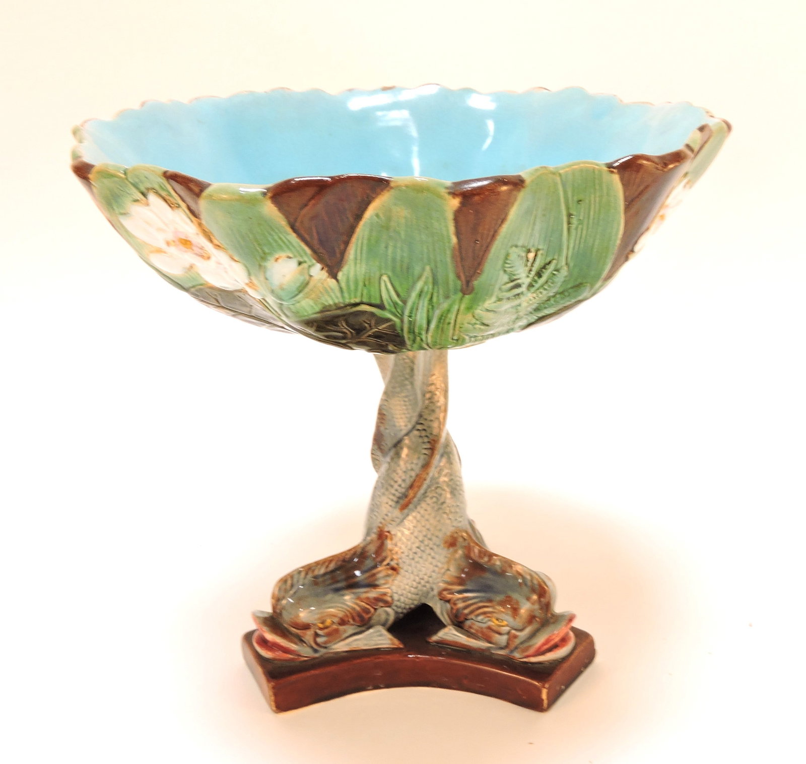 Holdcroft majolica triple dolphin (1 of 3)