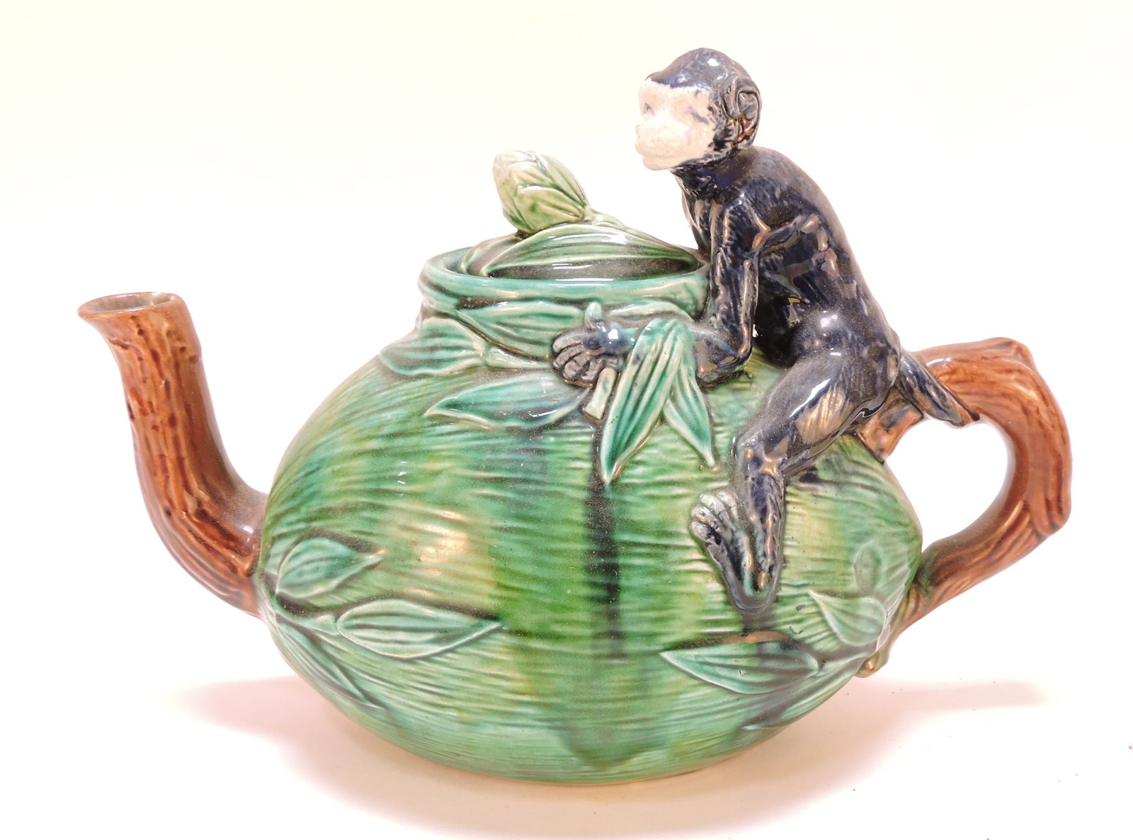 JRL majolica monkey and coconut (1 of 2)