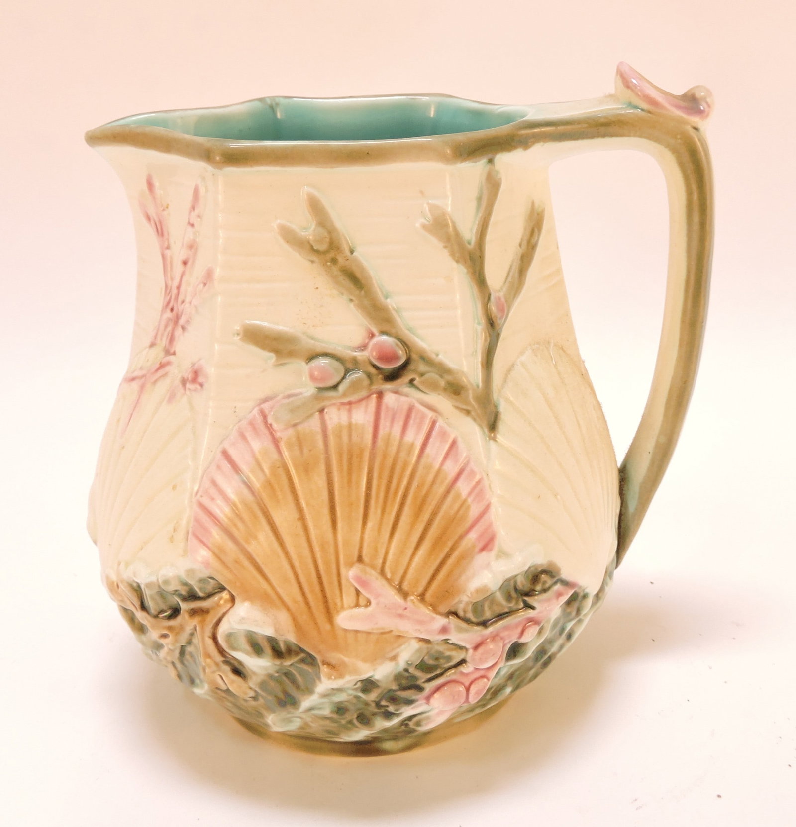 Wedgwood Argenta majolica 'Ocean': 6" pitcher