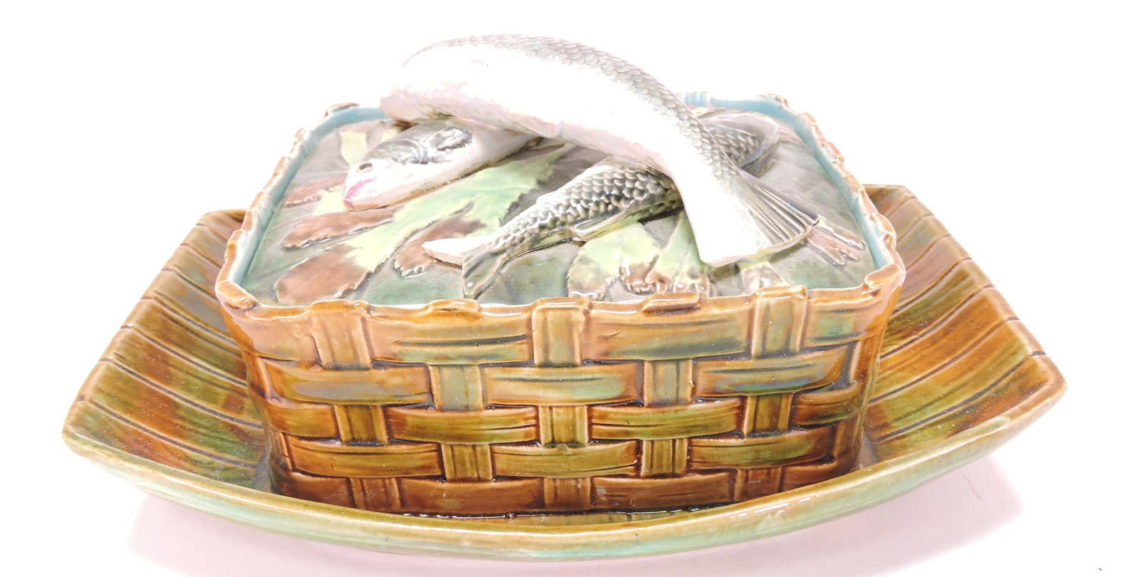 George Jones majolica sardine box (1 of 2)