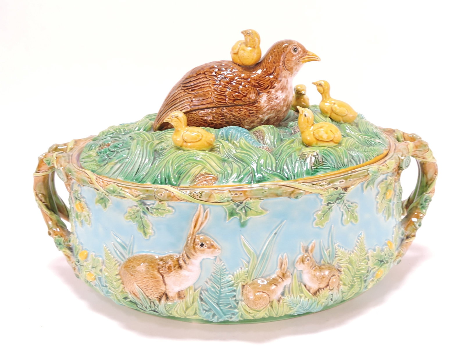 George Jones majolica rare full nest (1 of 6)
