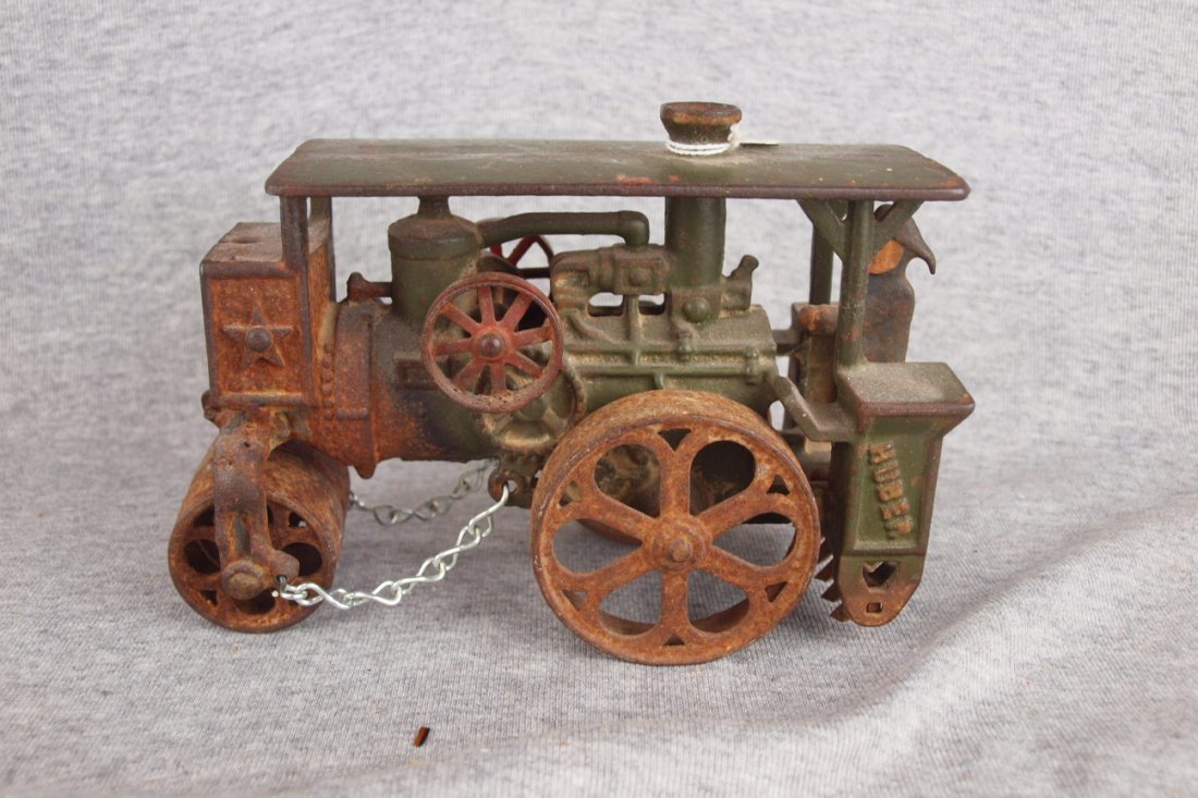 Huber cast iron steam roller, 8", with driver: Huber cast iron steam roller, 8", with driver