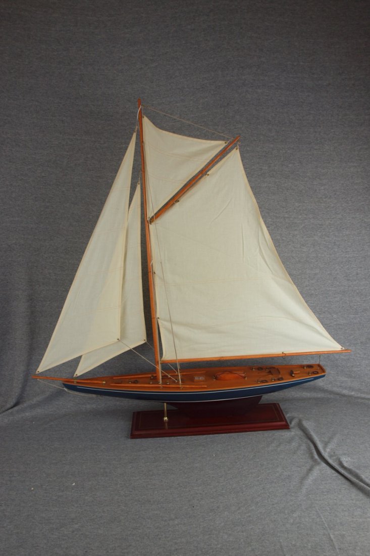 Pond boat with sails, 35"h, 35"w: Pond boat with sails, 35"h, 35"w