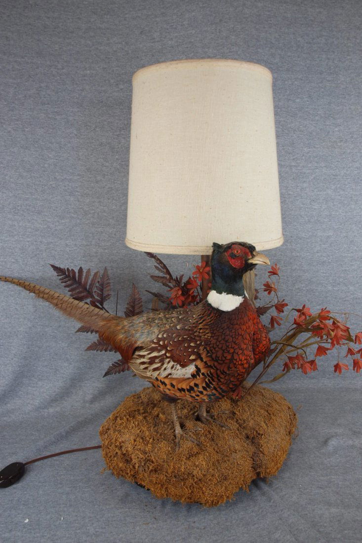 pheasant table lamp
