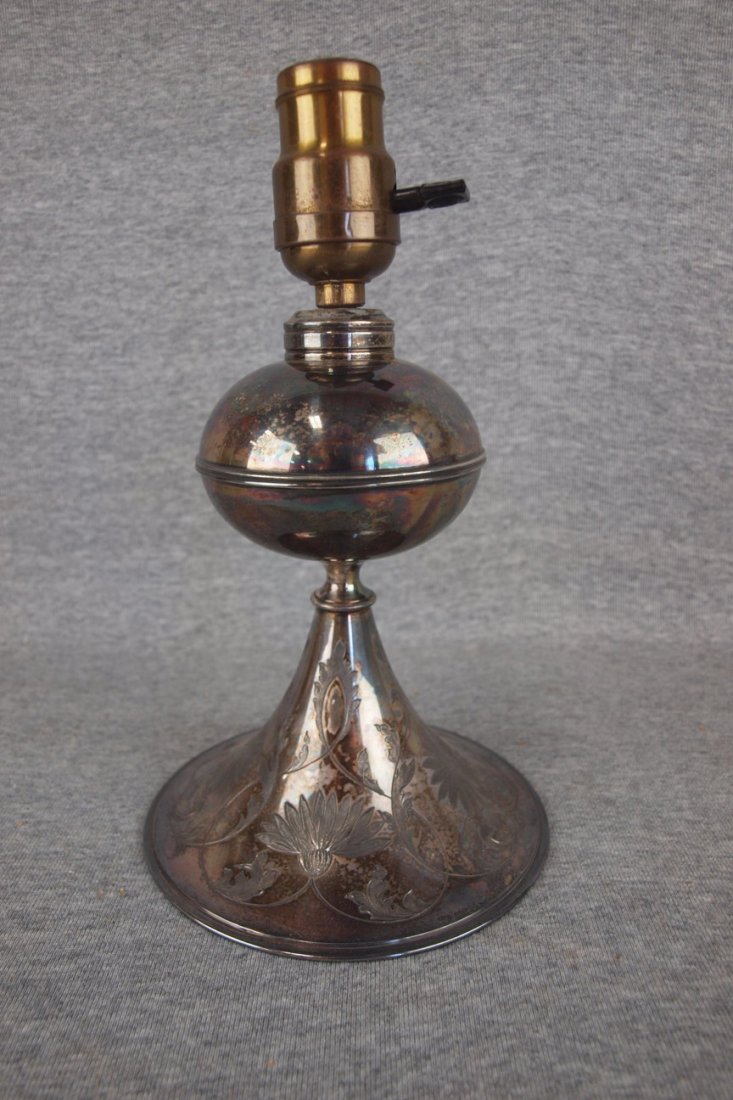 Pairpoint silver plate lamp base: Pairpoint silver plate lamp base
