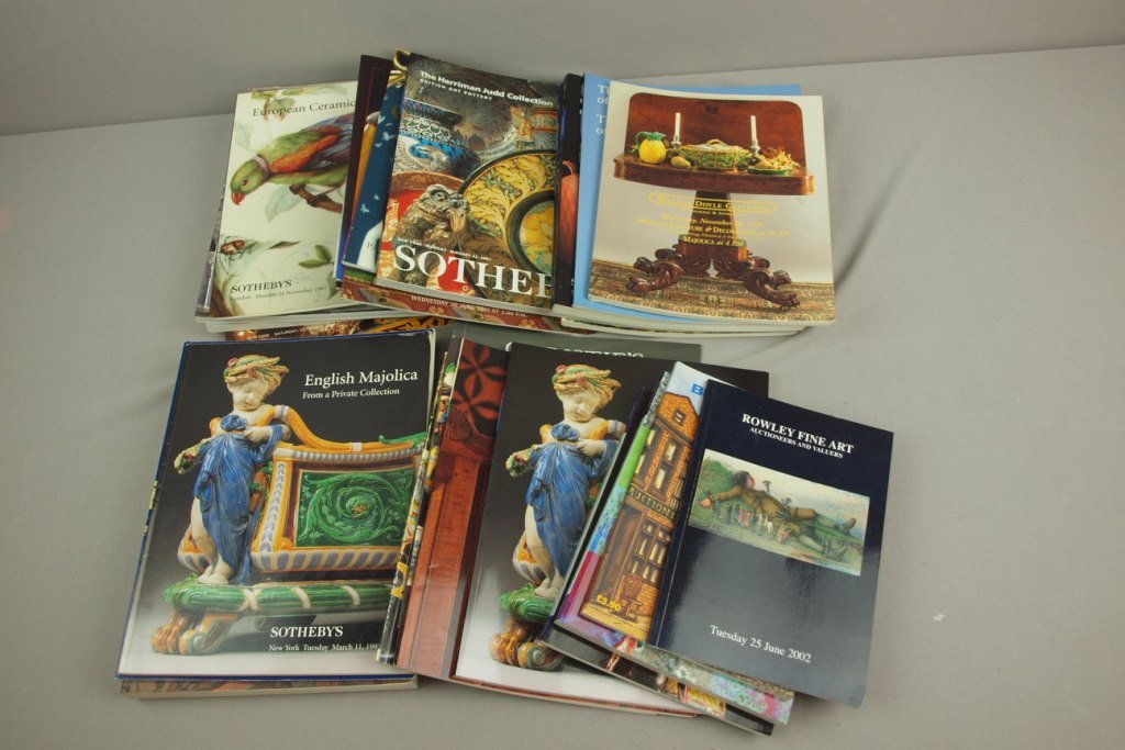 Majolica lot of 28 auction catalogs featuring majolica: Majolica lot of 28 auction catalogs featuring majolica
